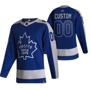 Toronto Maple Leafs Trikot Benutzerdefinierte 2021 Reverse Retro Special Edition Authentic Blue
